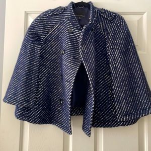 Navy and white cape